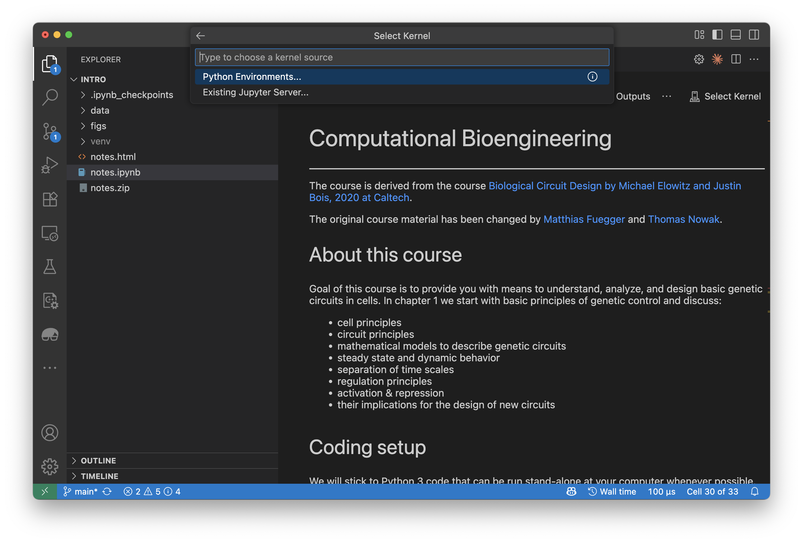 VS Code: select Python environment