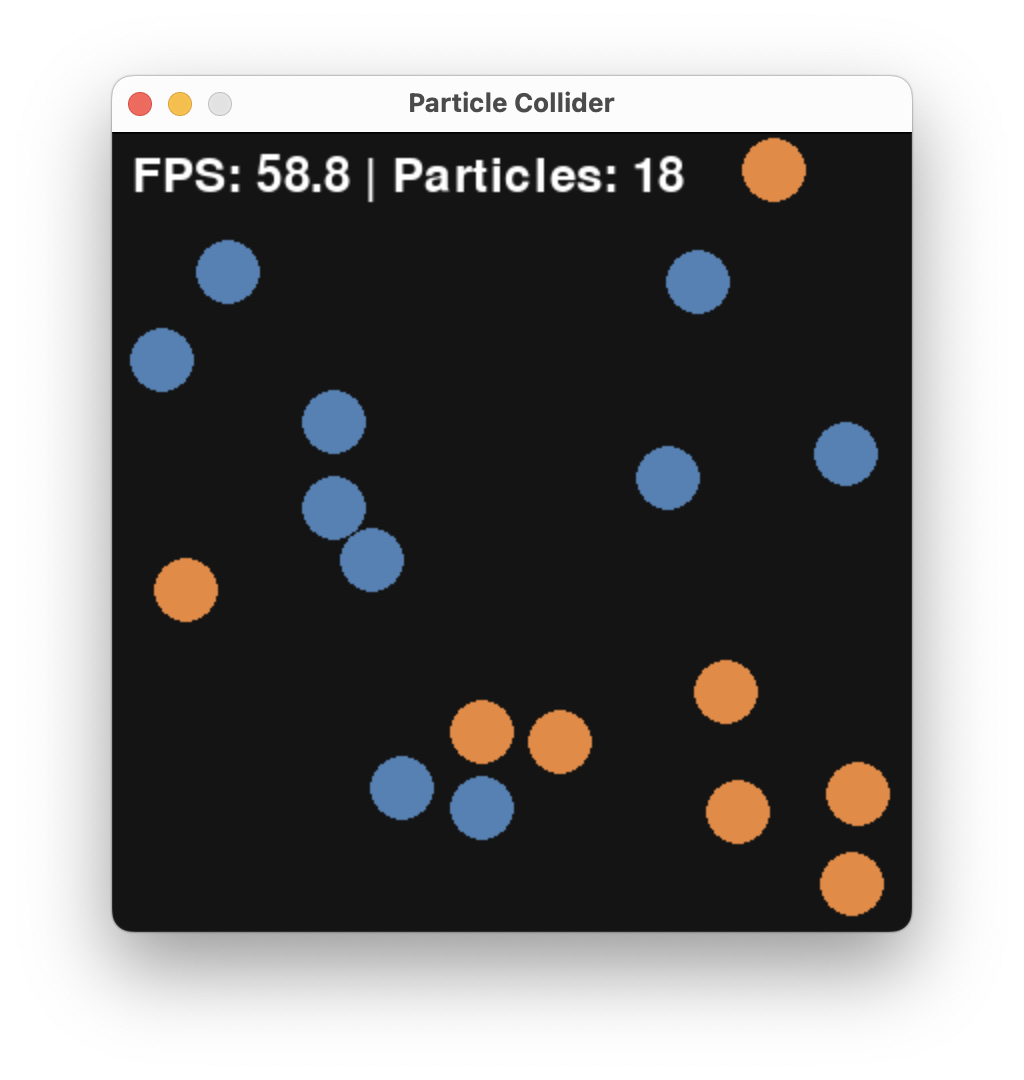 Running after some time with less A and B.